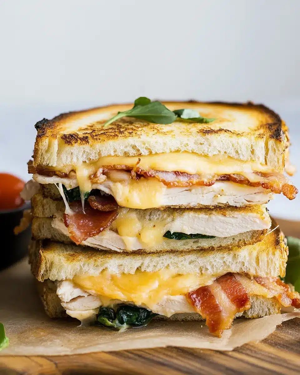Cheddar and Bacon Turkey Melt on Sourdough Delight