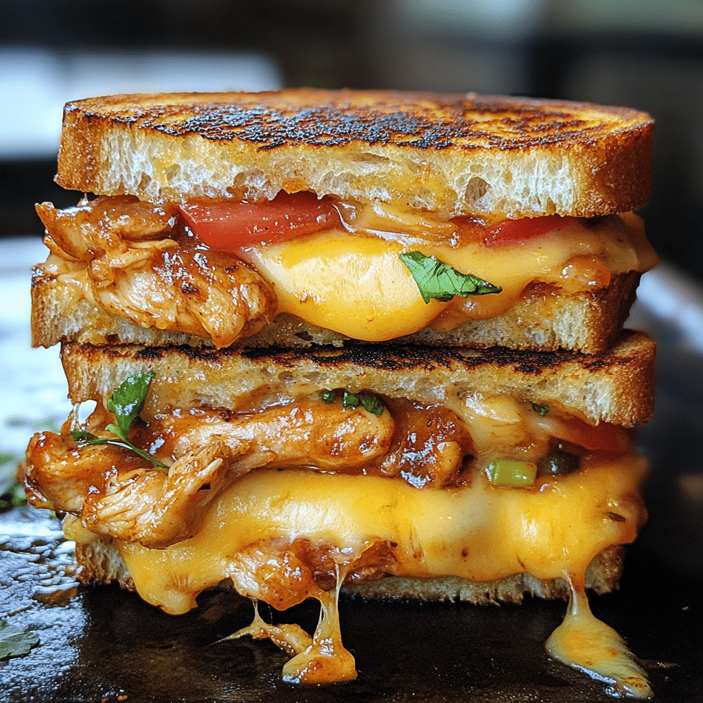 BBQ Chicken Grilled Cheese