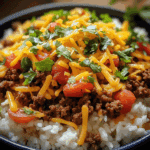 Cheesy Taco Ground Beef and Rice