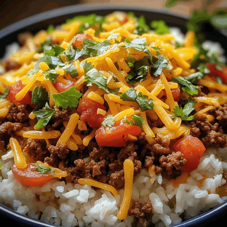 Cheesy Taco Ground Beef and Rice