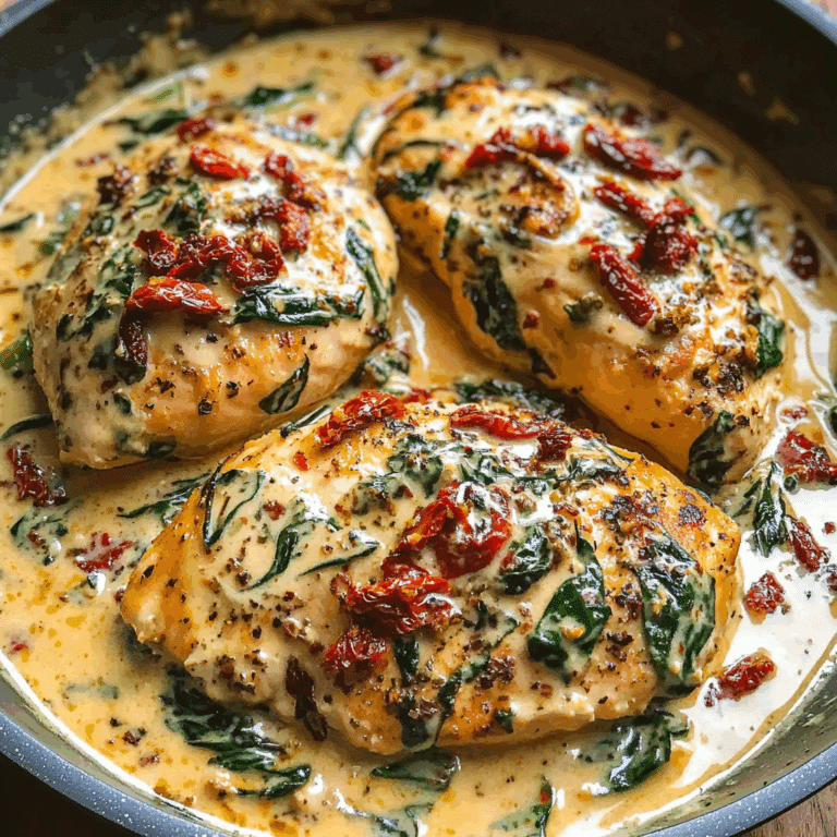 Creamy Tuscan Chicken with Spinach & Sun-Dried Tomatoes