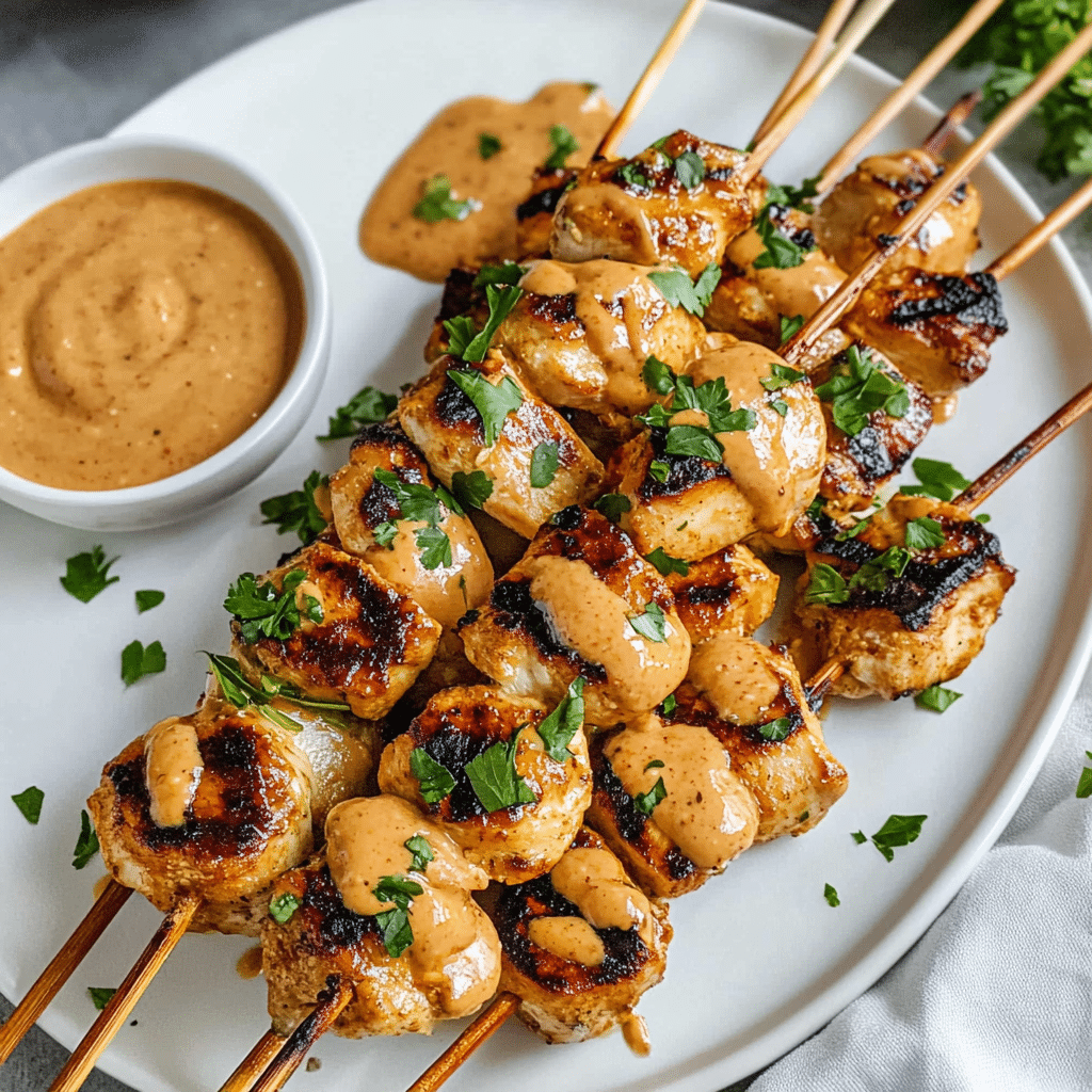 Easy Chicken Satay with Peanut Sauce