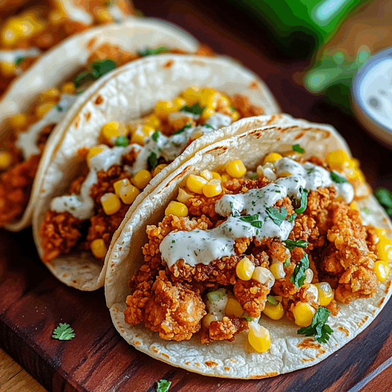 Easy Fried Chicken Street Corn Tacos