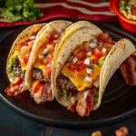 Loaded Bacon Cheeseburger Tacos
