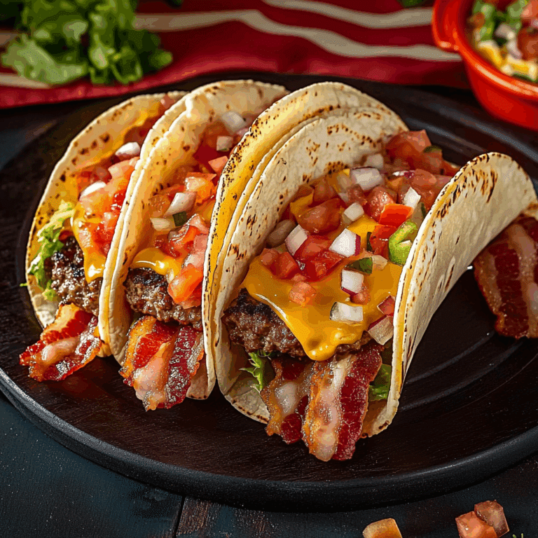 Loaded Bacon Cheeseburger Tacos