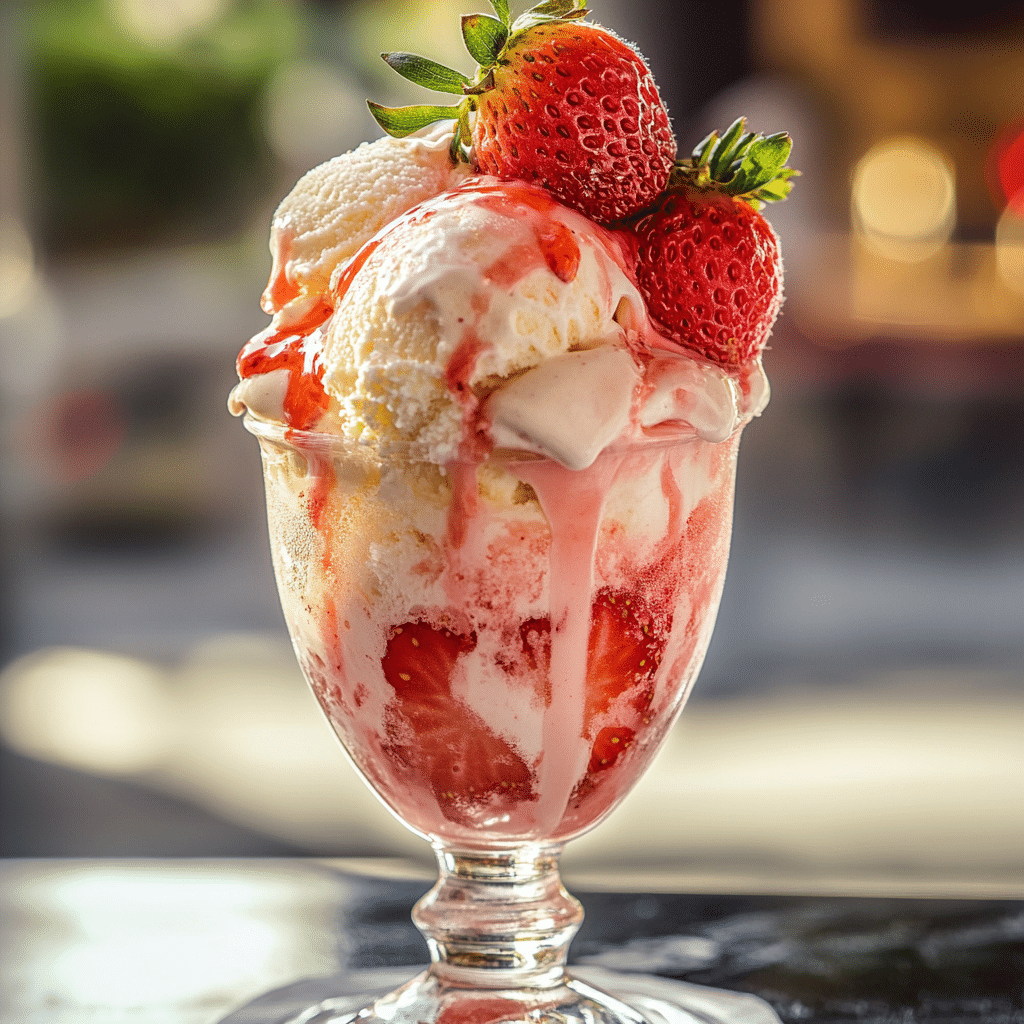 Strawberry Ice Cream Float
