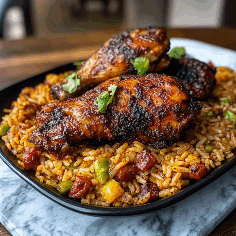 Caribbean Chicken and Spiced Rice