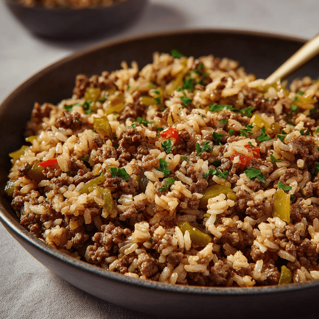 Dirty Rice with Ground Beef