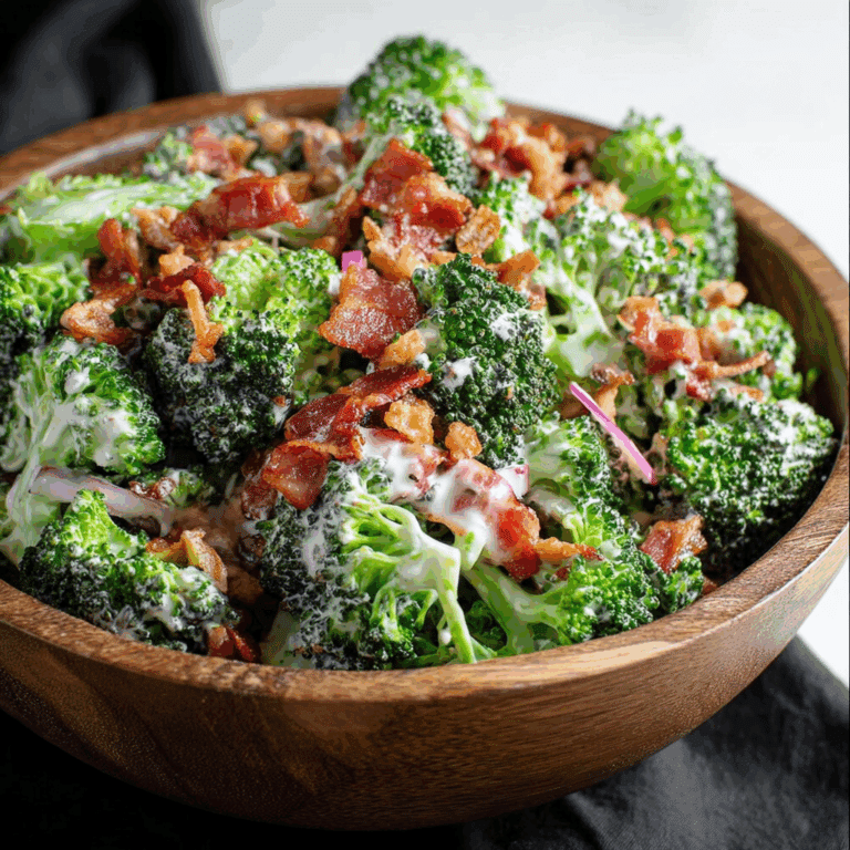 Easy Broccoli Salad Recipe with Bacon and Creamy Dressing