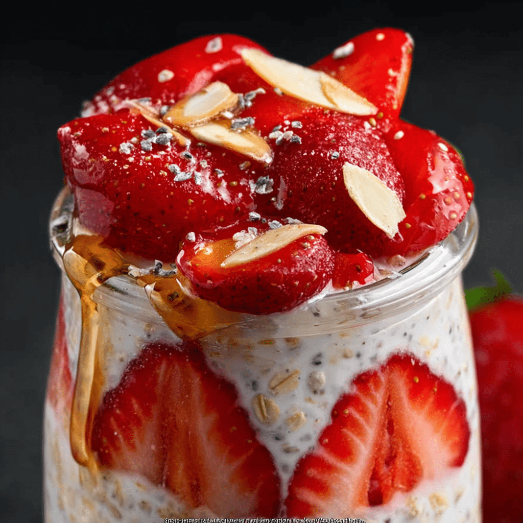 Easy Make Ahead Strawberry Overnight Oats