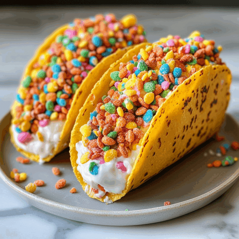 Fruity Pebbles Cheesecake Tacos