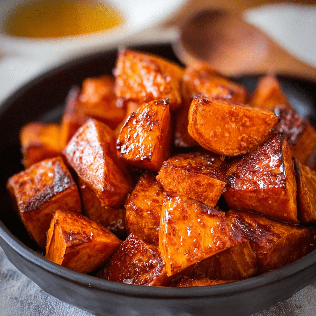 Honey Cinnamon Roasted Sweet Potatoes