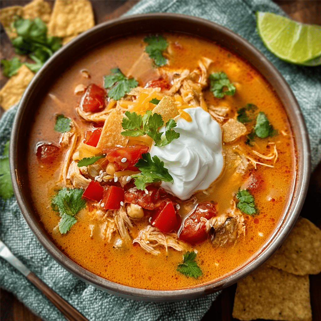 Instant Pot Chicken Enchilada Soup