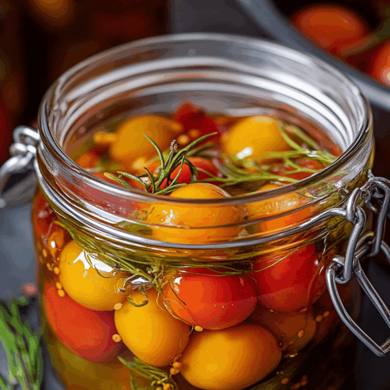 Pickled Cherry Tomatoes and Vegetables