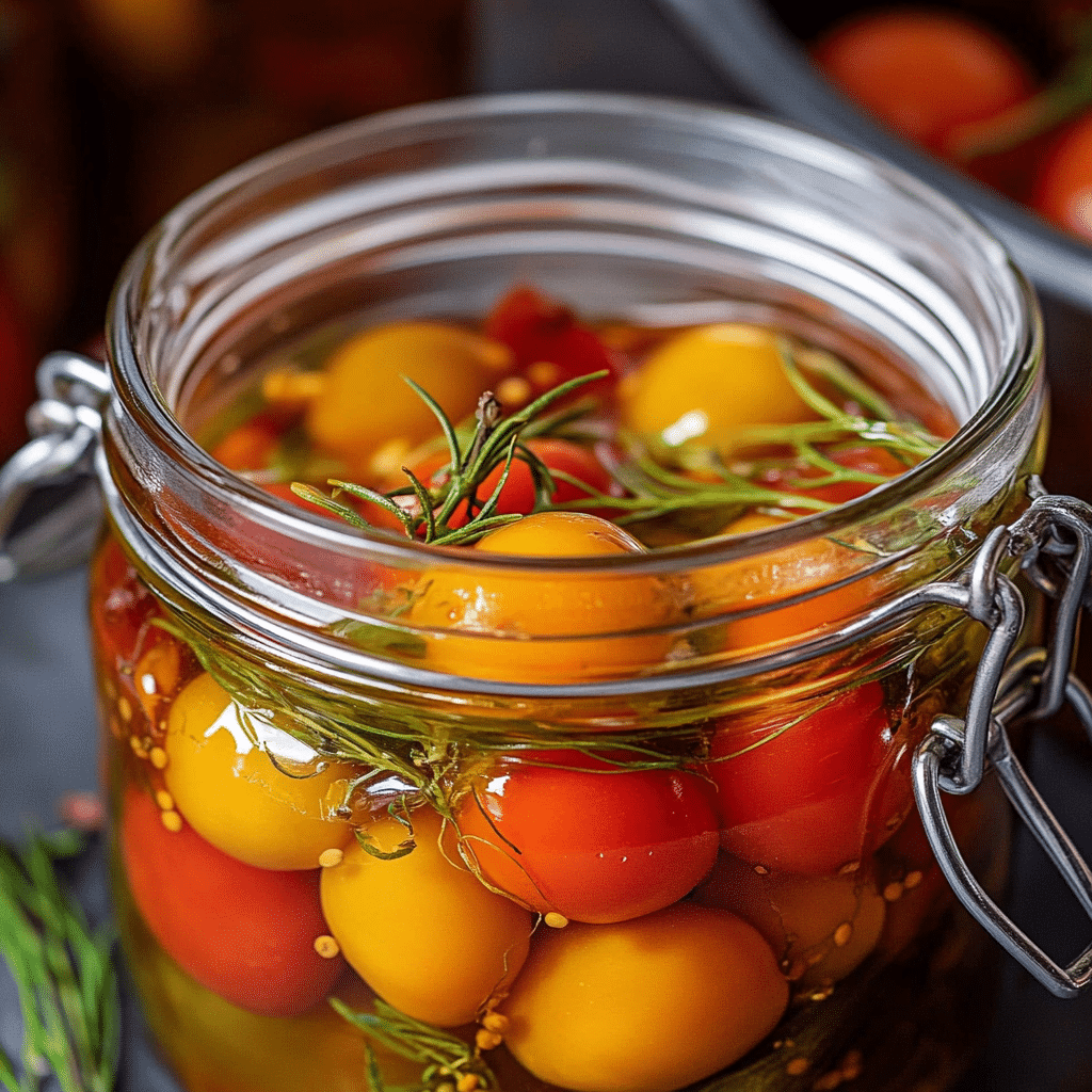 Pickled Cherry Tomatoes and Vegetables
