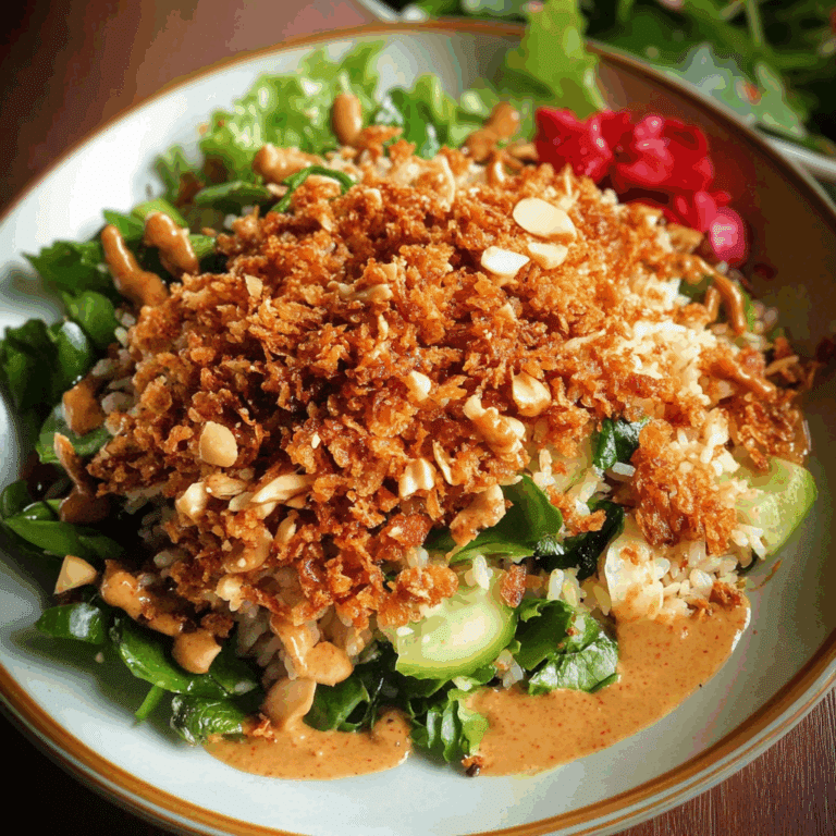 Satay Crispy Rice Salad