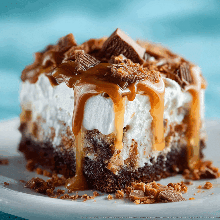 Butterfinger Candy Bar Poke Cake