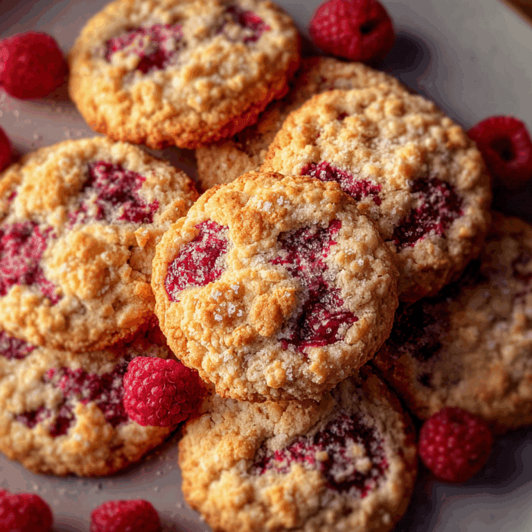 Buttery Raspberry Crumble Cookies