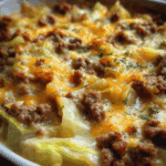 Creamed Cabbage and Ground Beef Casserole