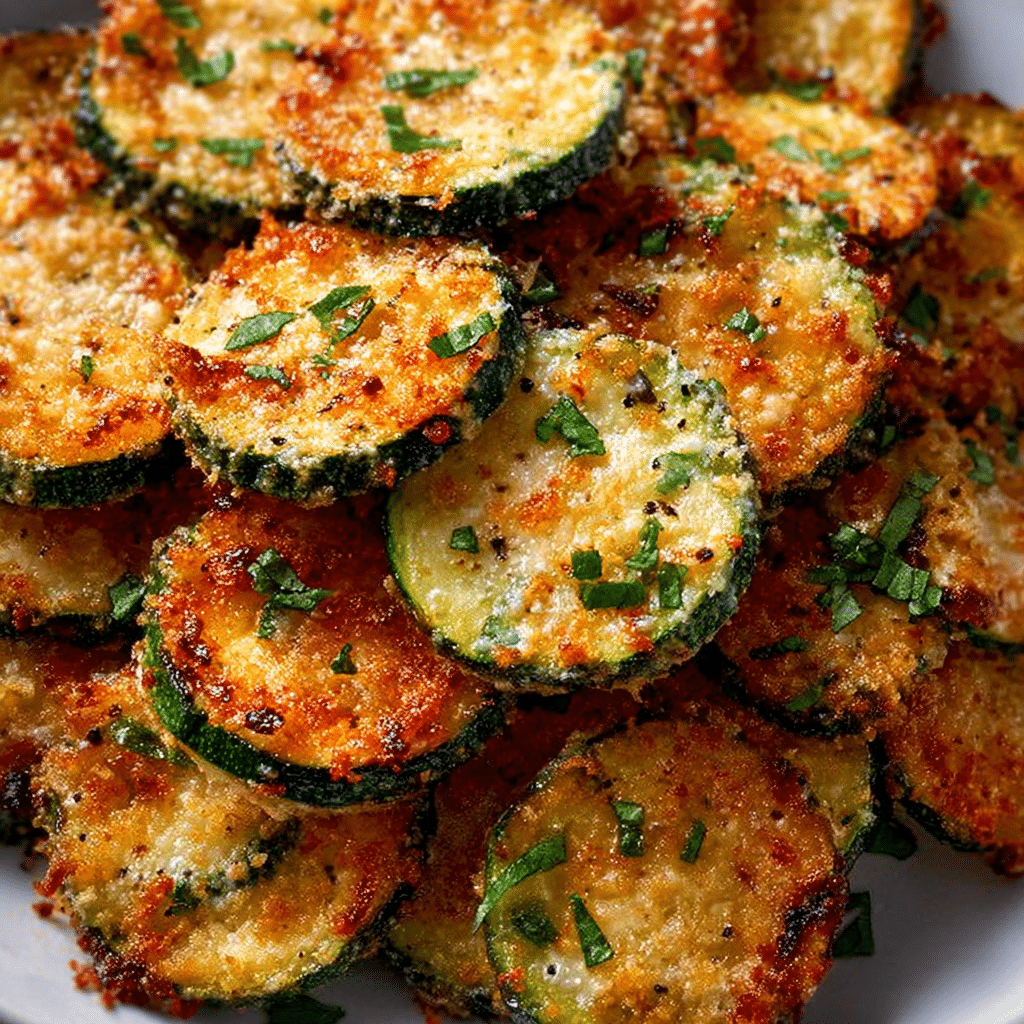 Crispy Parmesan Zucchini Rounds