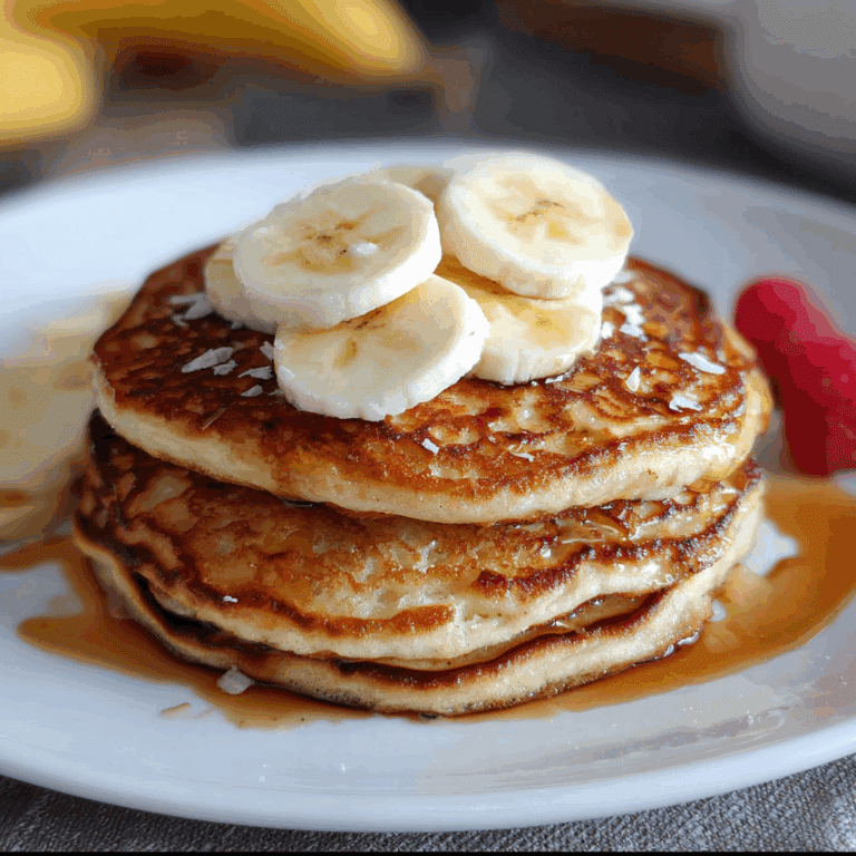 Fluffy Banana Cottage Cheese Pancakes