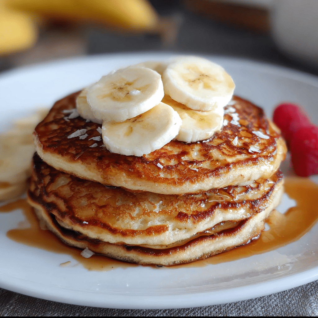 Fluffy Banana Cottage Cheese Pancakes