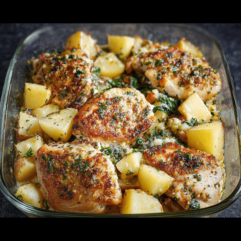 Garlic Parmesan Chicken and Potatoes