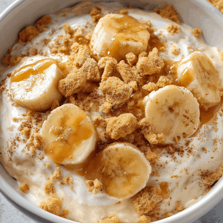High Protein Banana Pudding Greek Yogurt Bowl