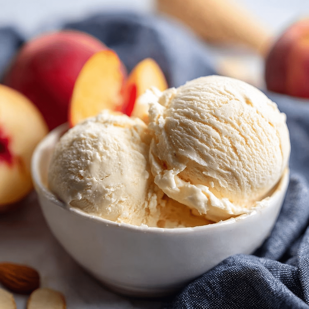 Homemade Peach Ice Cream