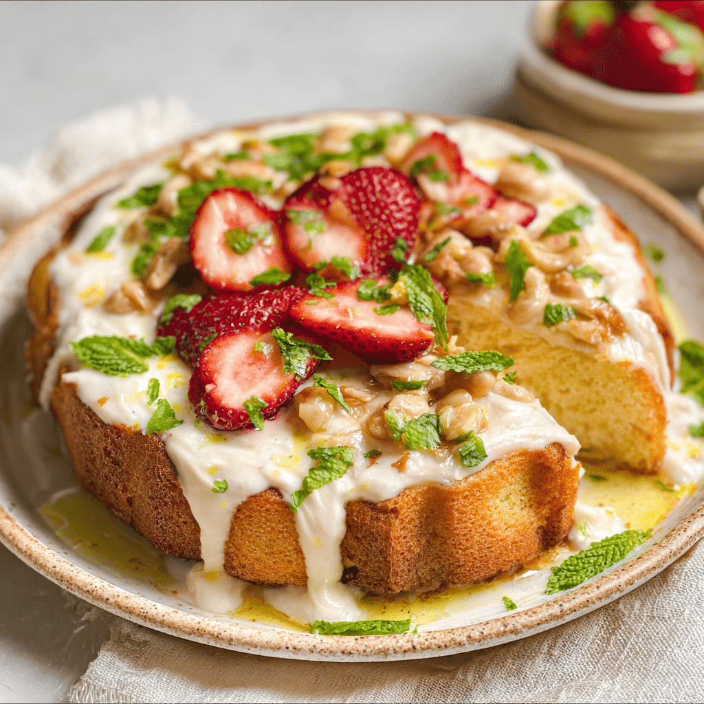Homemade Strawberry Cream Cheese Pound Cake