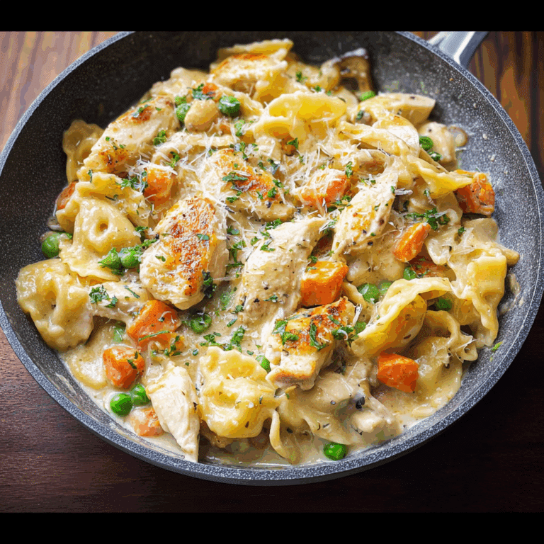 One-Pan Creamy Chicken Pot Pie Pasta