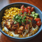Street Corn Chicken Rice Bowl