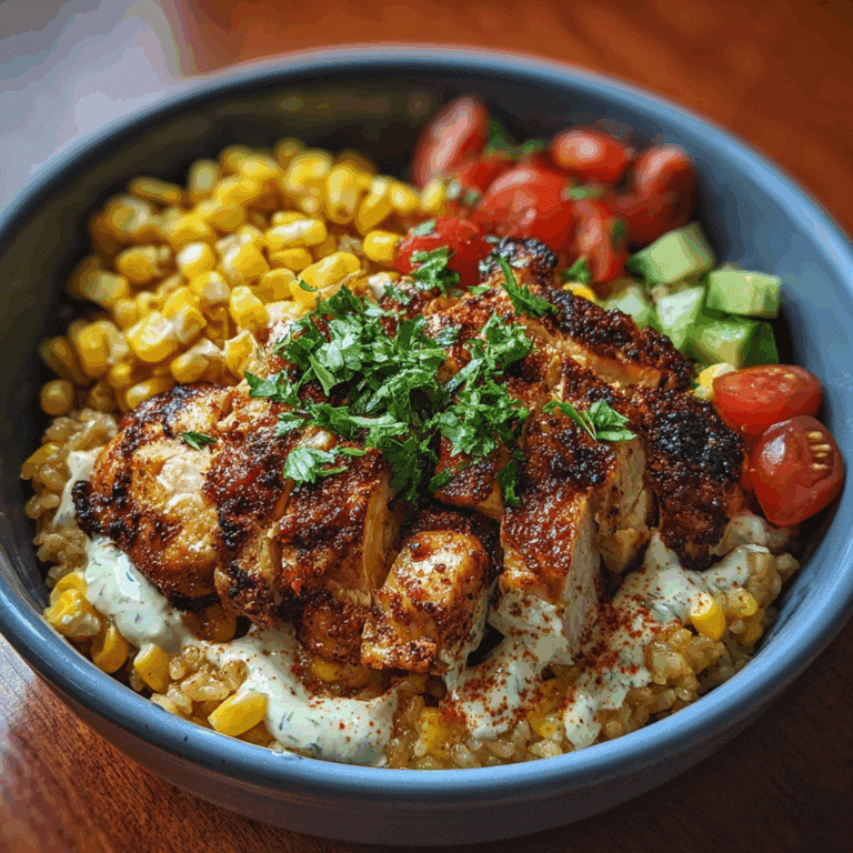 Street Corn Chicken Rice Bowl