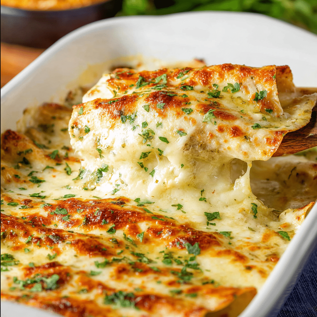White Chicken Enchilada Casserole