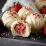 White Chocolate Strawberry Truffles