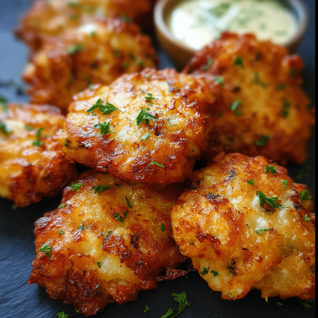Cheesy Chicken Fritters