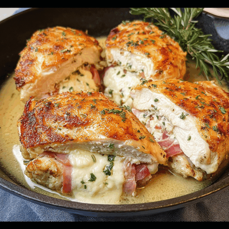 Chicken Breasts Stuffed With Ham and Cheese