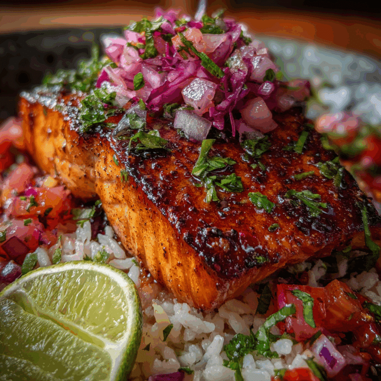 Chipotle Honey Salmon Rice Salad