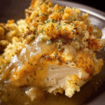 Crock Pot Chicken, Gravy, and Stuffing