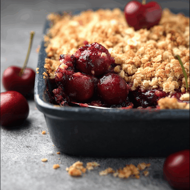 Cherry Crumble with Fresh Summer Cherries