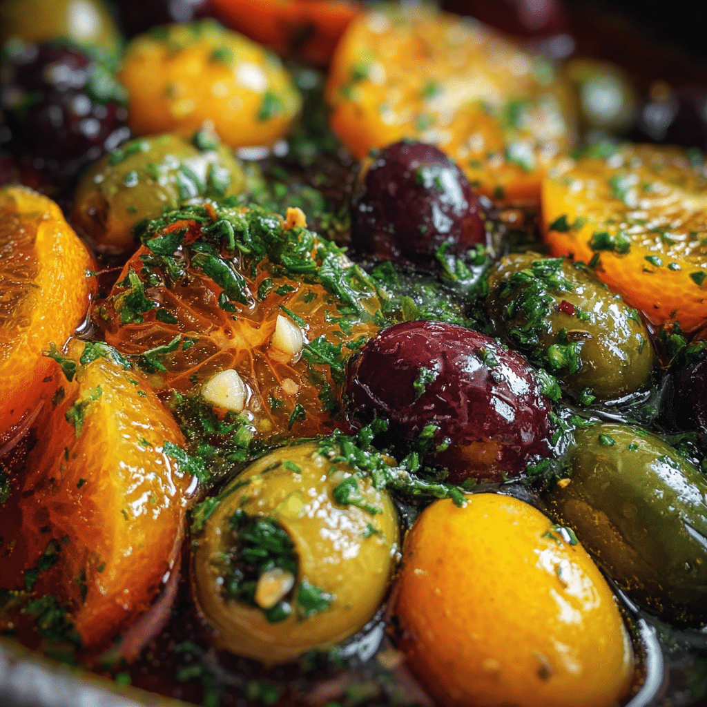 Marinated Olives with Orange & Garlic