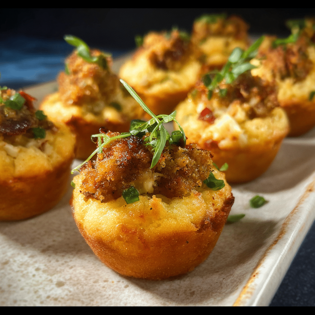 Mini Cornbread Crab Muffins
