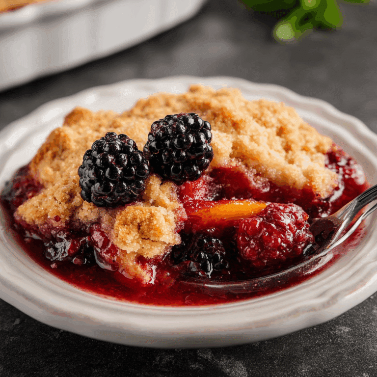 Peach Blackberry Cobbler