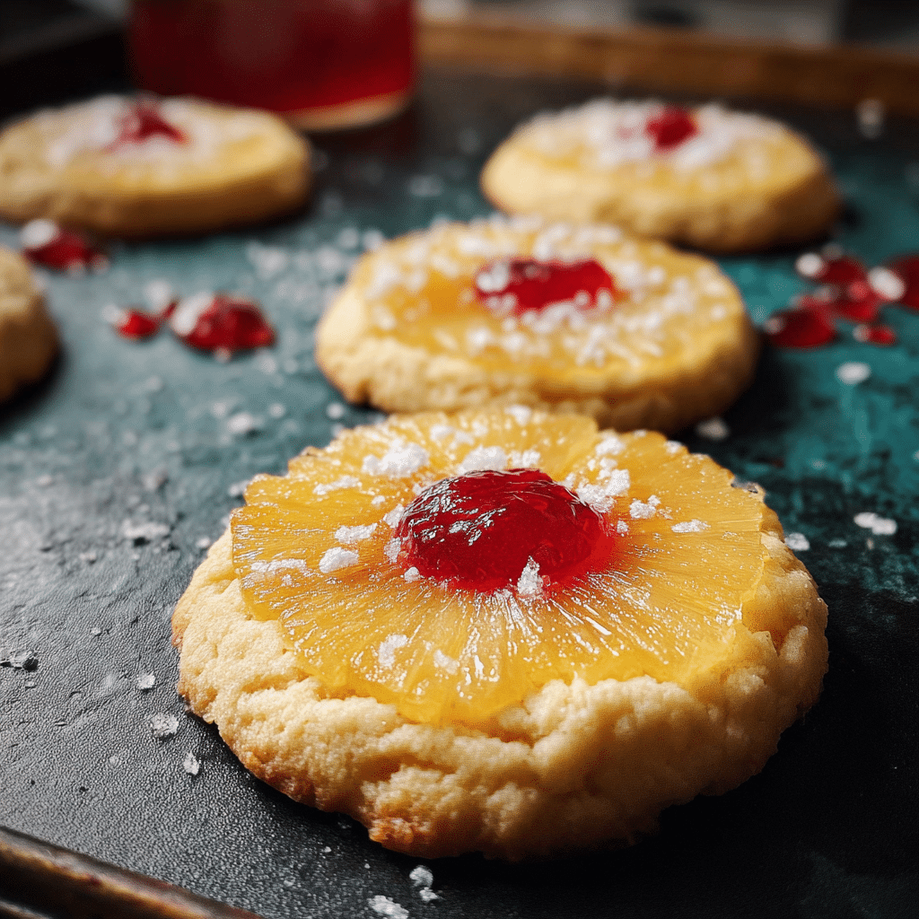 Pineapple Upside Down Cookies