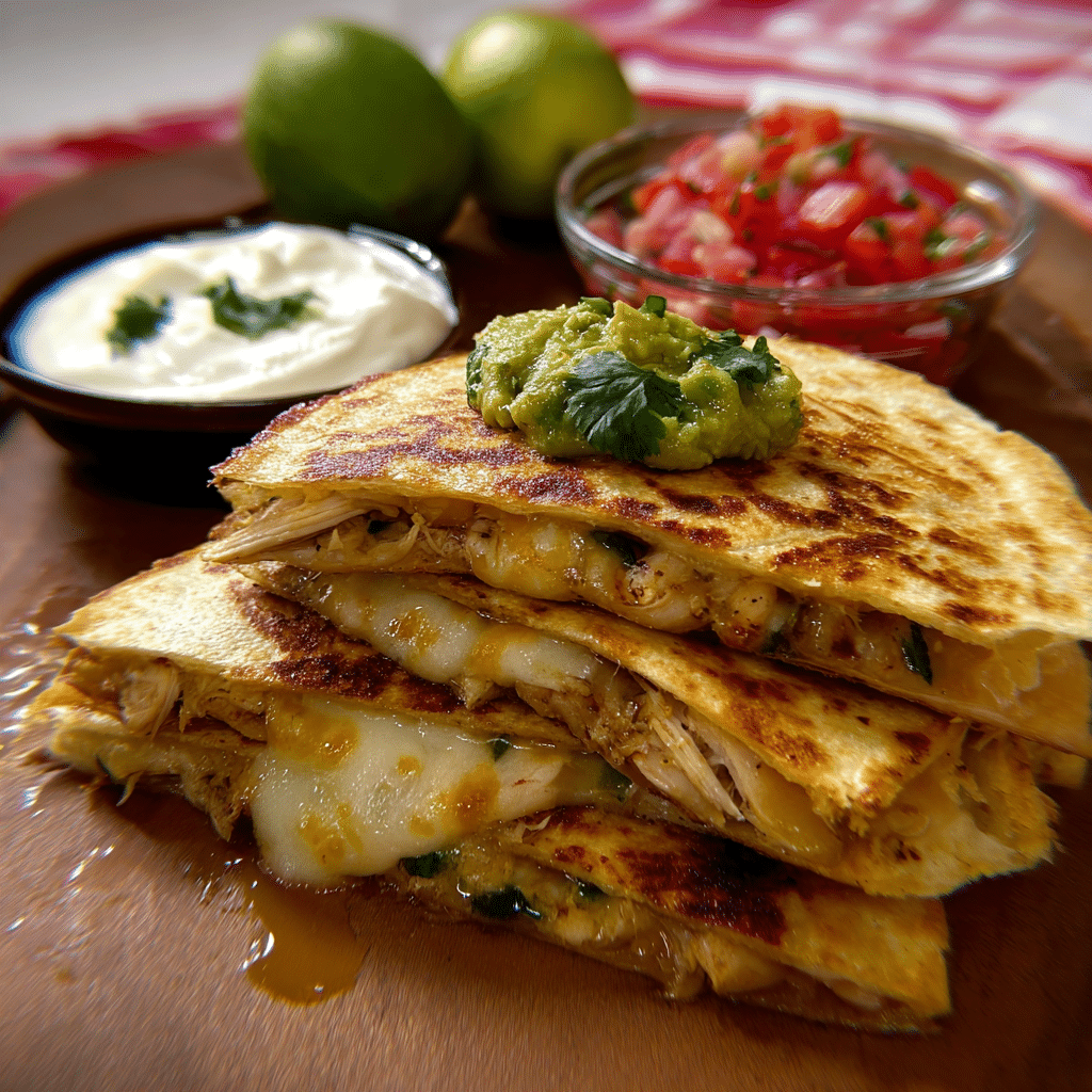Chicken Verde Quesadillas
