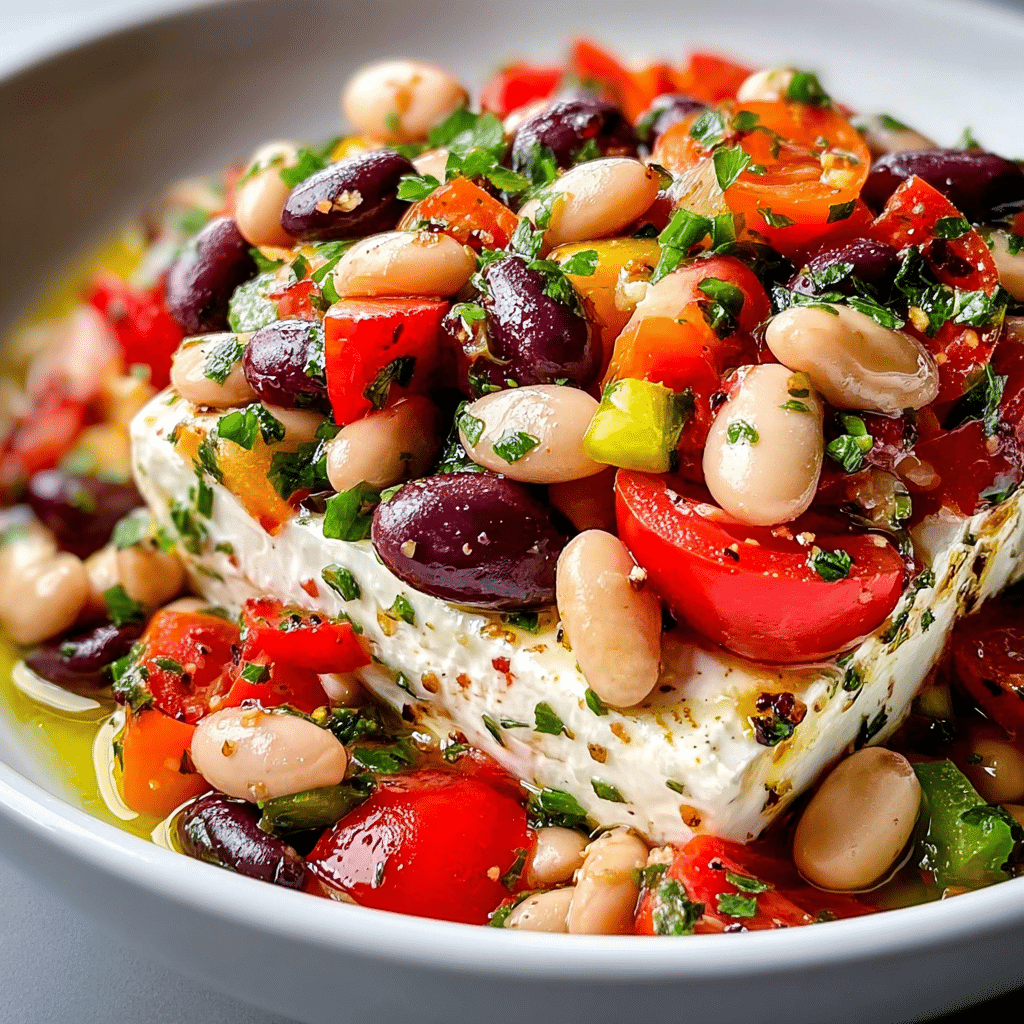 Baked Feta & Bean Salad