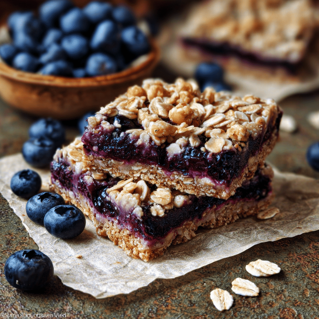 No Bake Blueberry Oat Bars