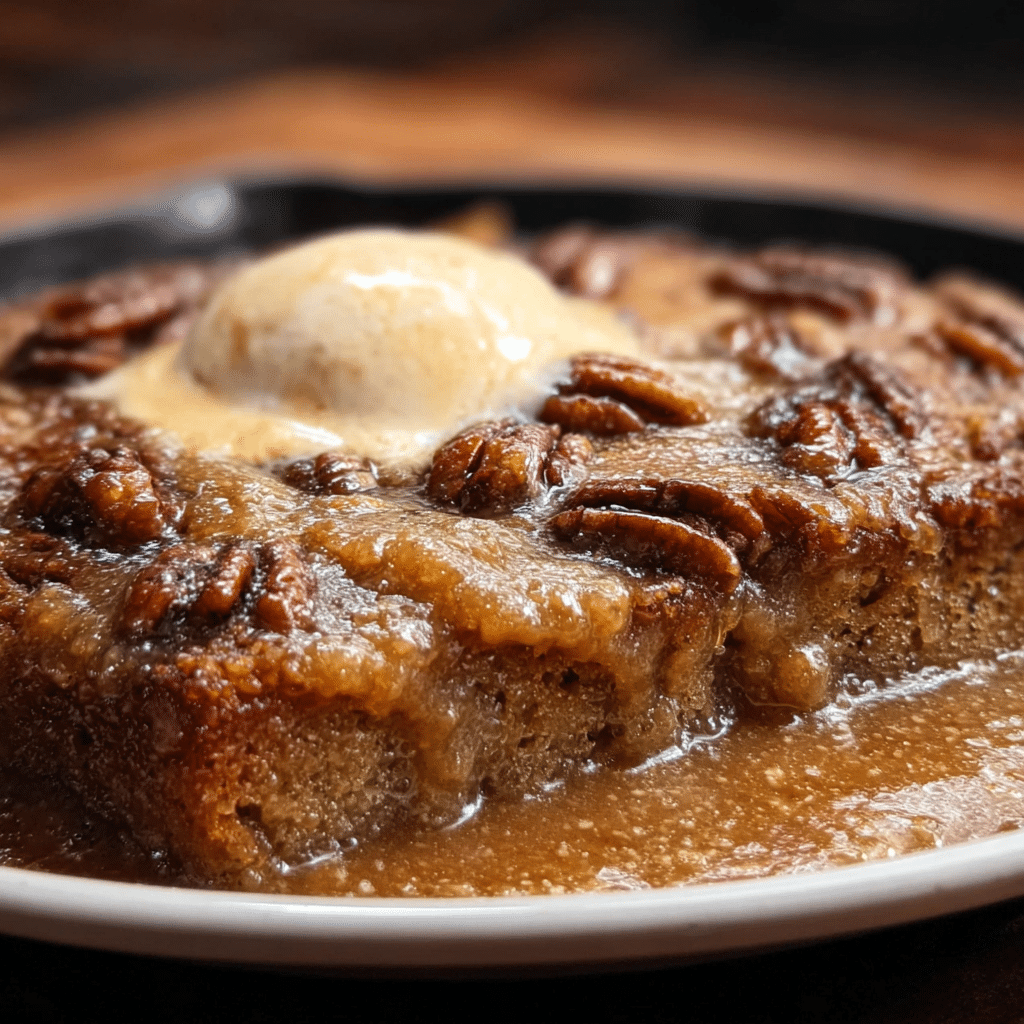 Sticky Banana, Date & Pecan Skillet Pudding