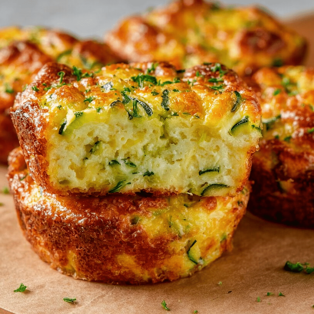 Zucchini Cheese Muffin Slab